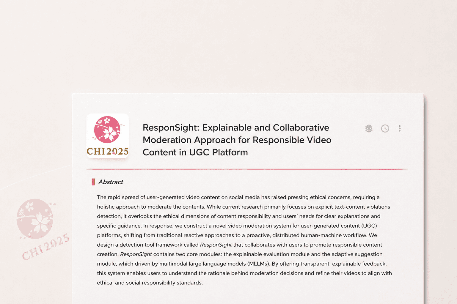 CHI 2025 paper